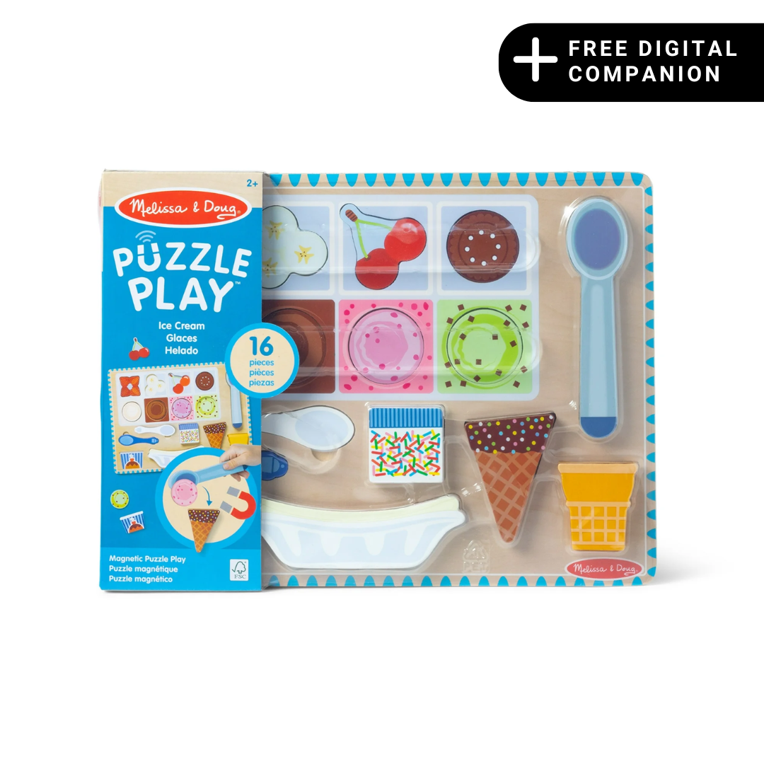 Wooden Magnetic Ice Cream Puzzle & Play Set