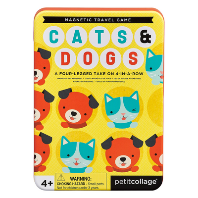 Cats + Dogs Four in a Row Magnetic Travel Game